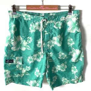 Mens Chaps Adriatic Plaid Swimming Shorts Trunks, Size M